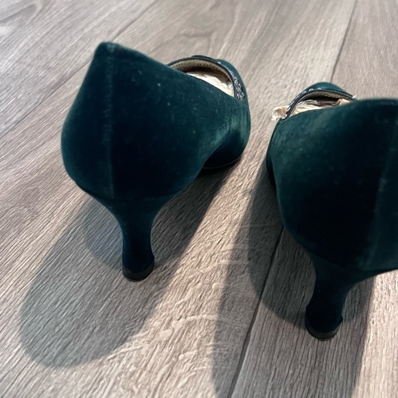 Vintage emerald green Pointed Toe Heels by 925‎ The PM Collection, Size 7M - Picture 7 of 7